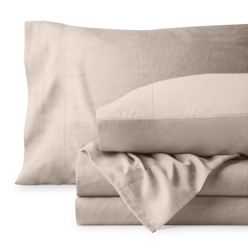 Bare Home King Sheet Set - Luxury 1800 Ultra-Soft Stonewashed Microfiber - Double Brushed - Deep Pockets - Easy Fit - Breathable Bedding - Sheet Sets & Pillowcases (King, Pebble Beach) - Image 2